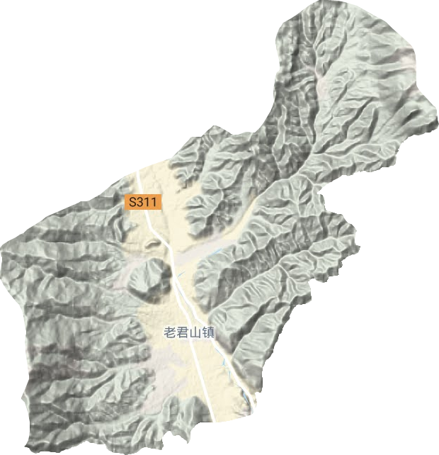 老君山镇地形地图