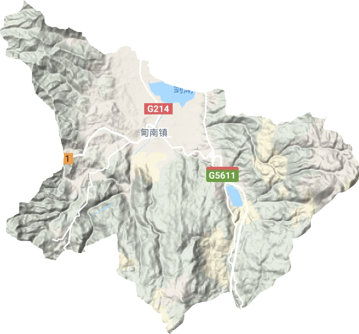 甸南镇地形地图