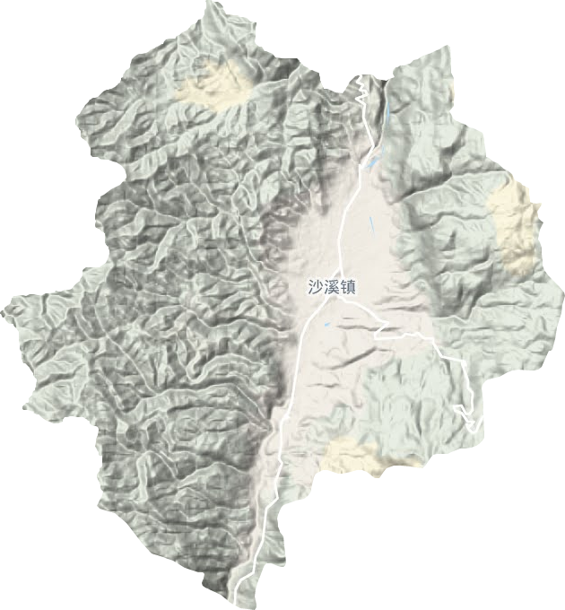 沙溪镇地形地图
