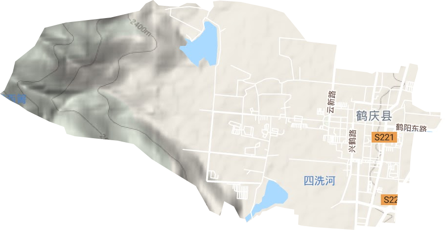 云鹤镇地形地图