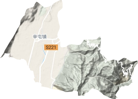 辛屯镇地形地图