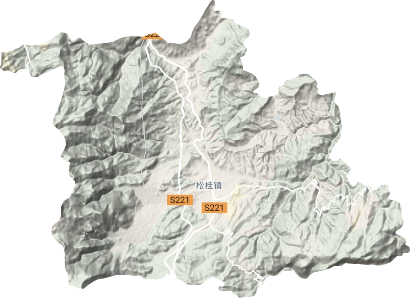 松桂镇地形地图