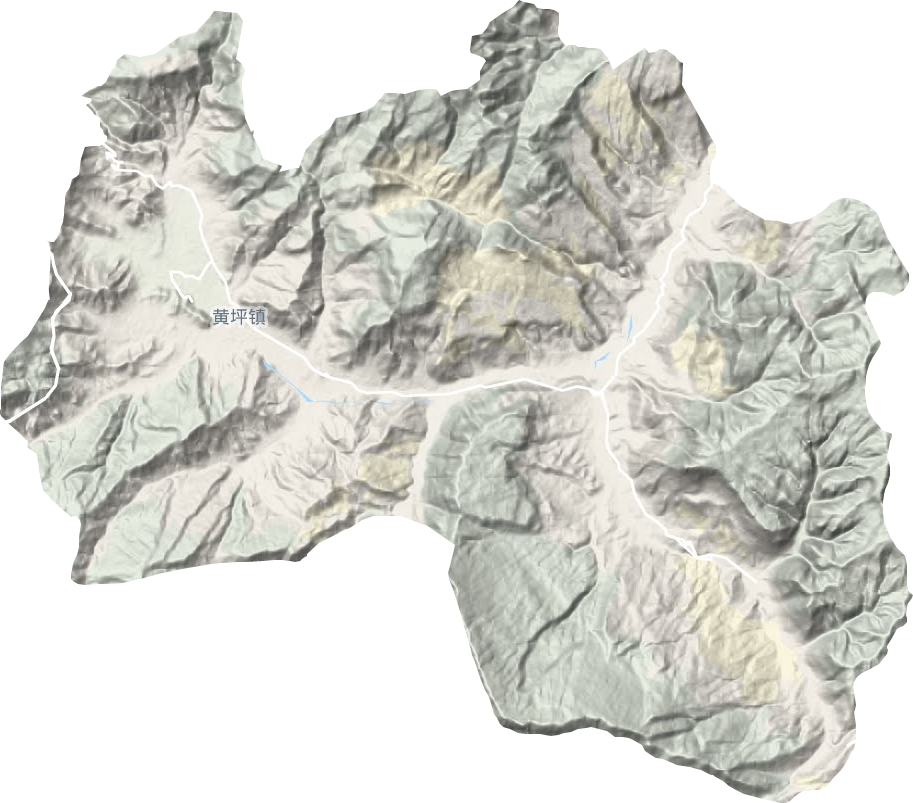黄坪镇地形地图