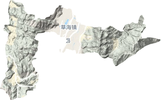 草海镇地形地图