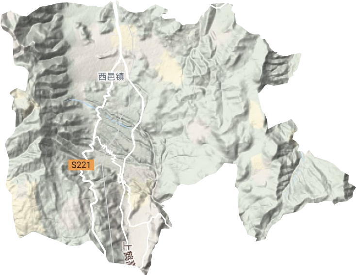 西邑镇地形地图