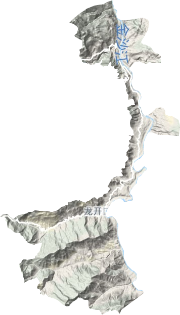 龙开口镇地形地图