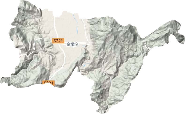 金墩乡地形地图