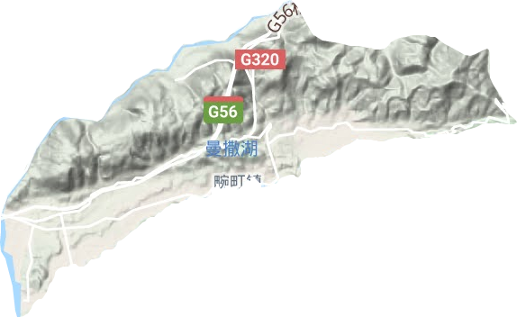 畹町镇地形地图