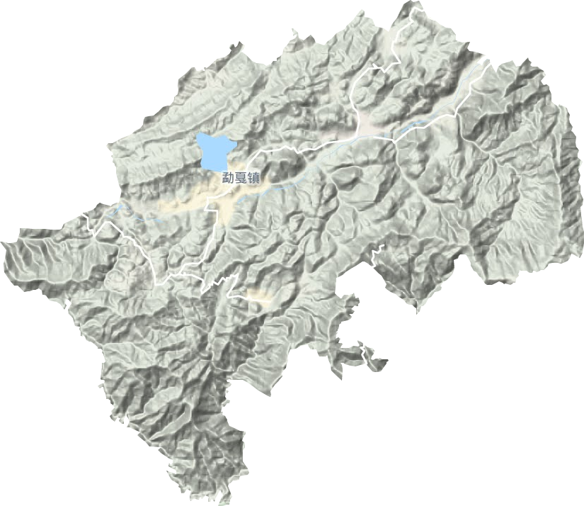 勐戛镇地形地图