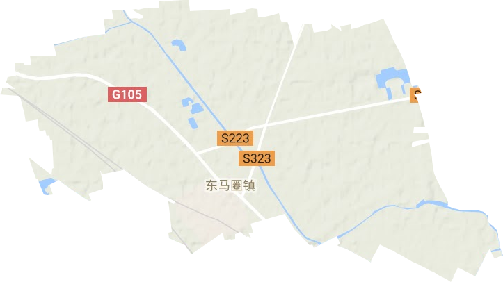 东马圈镇地形地图