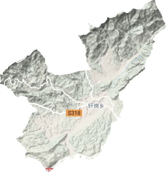 轩岗乡地形地图