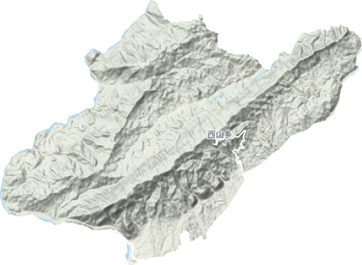西山乡地形地图