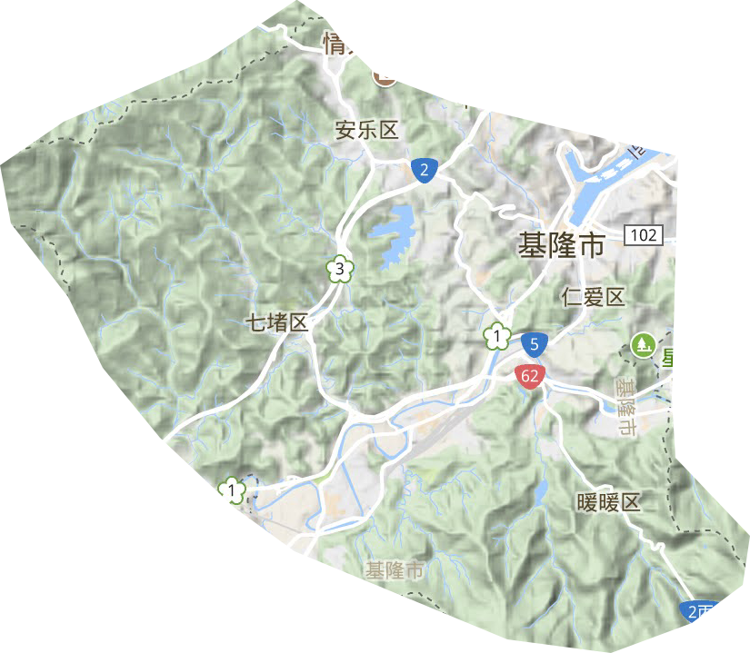 基隆市地形地图