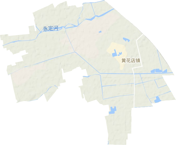 黄花店镇地形地图
