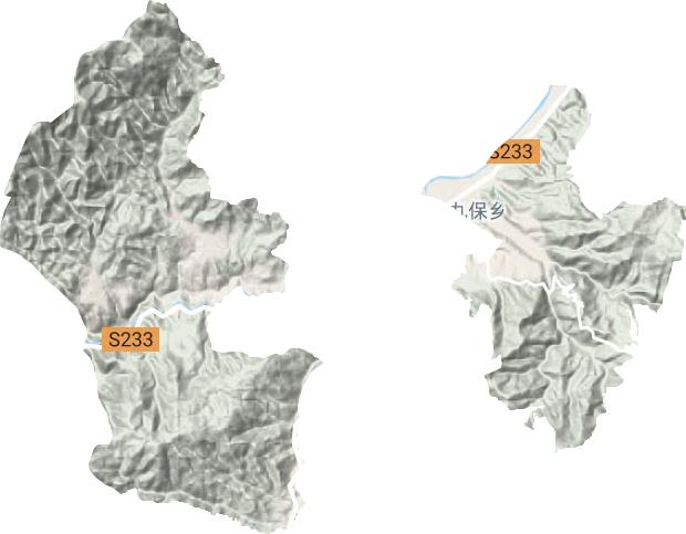 九保阿昌族乡地形地图