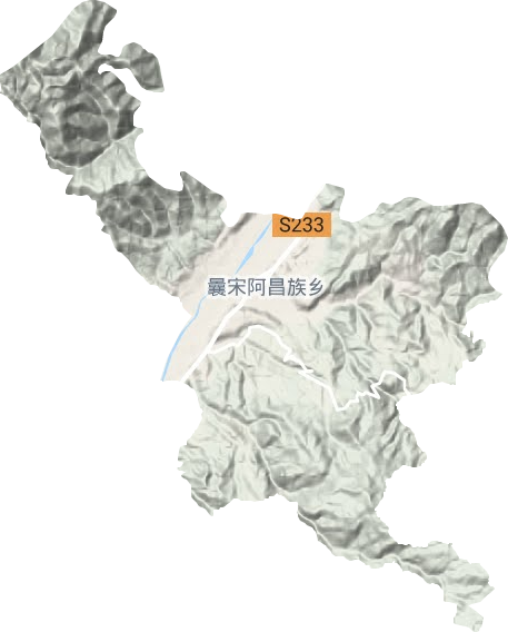 曩宋阿昌族乡地形地图