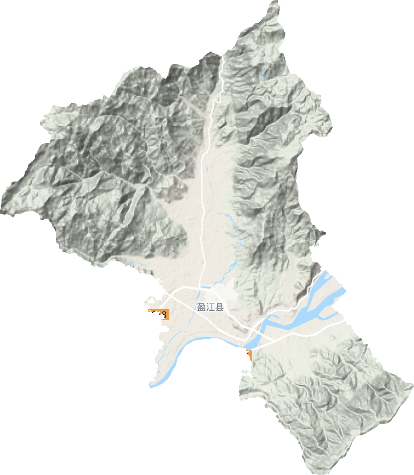 平原镇地形地图