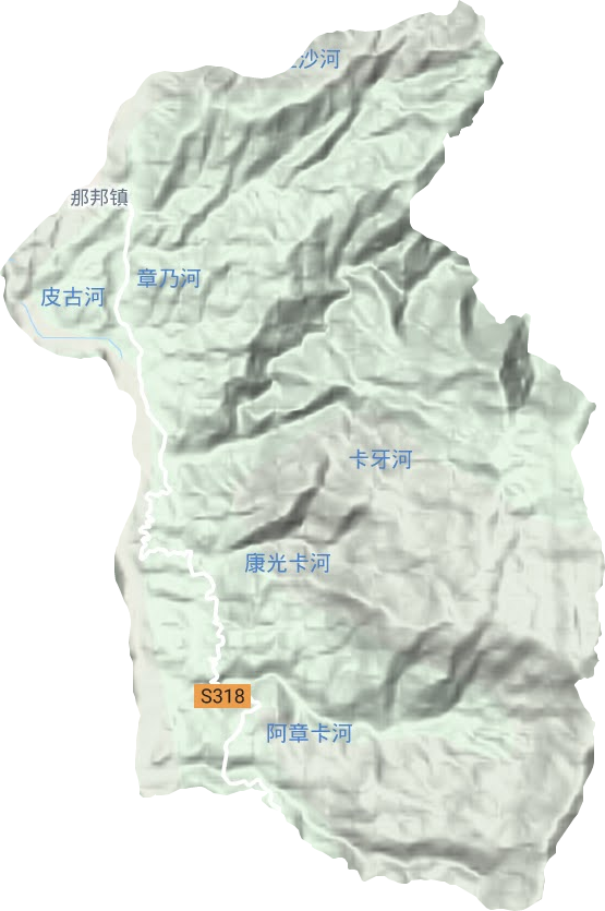那邦镇地形地图
