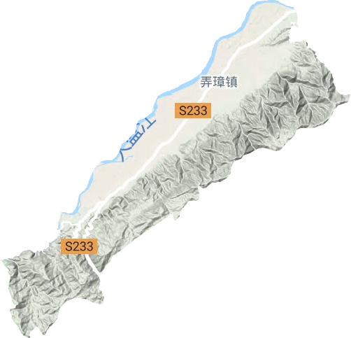弄璋镇地形地图