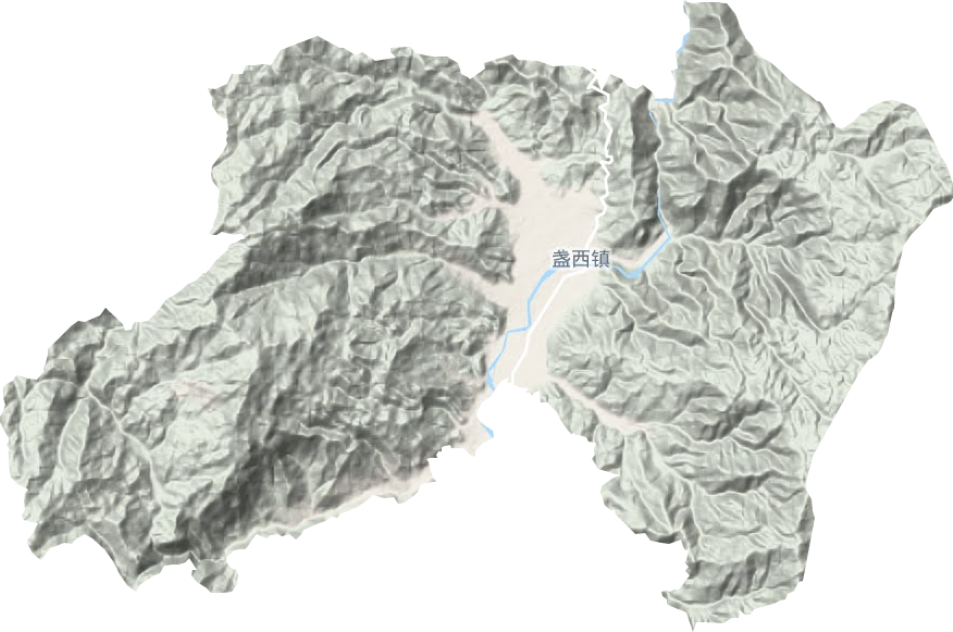 盏西镇地形地图