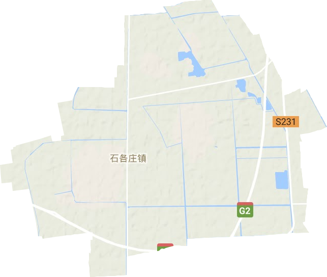 石各庄镇地形地图