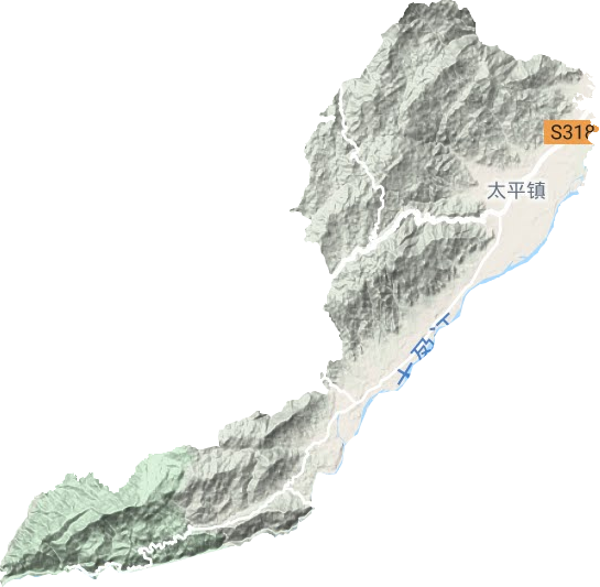 太平镇地形地图