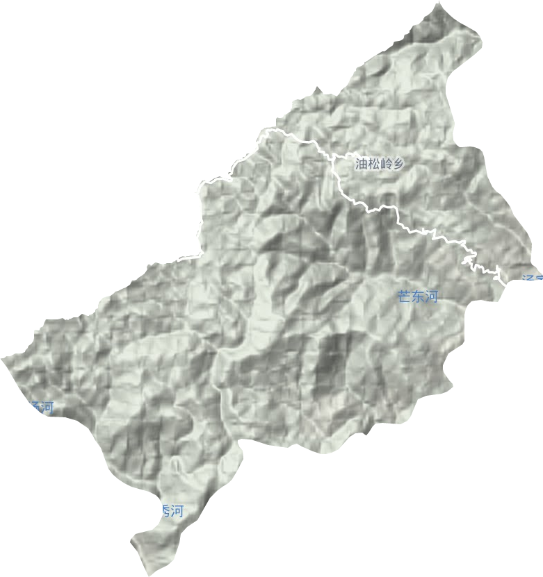 油松岭乡地形地图
