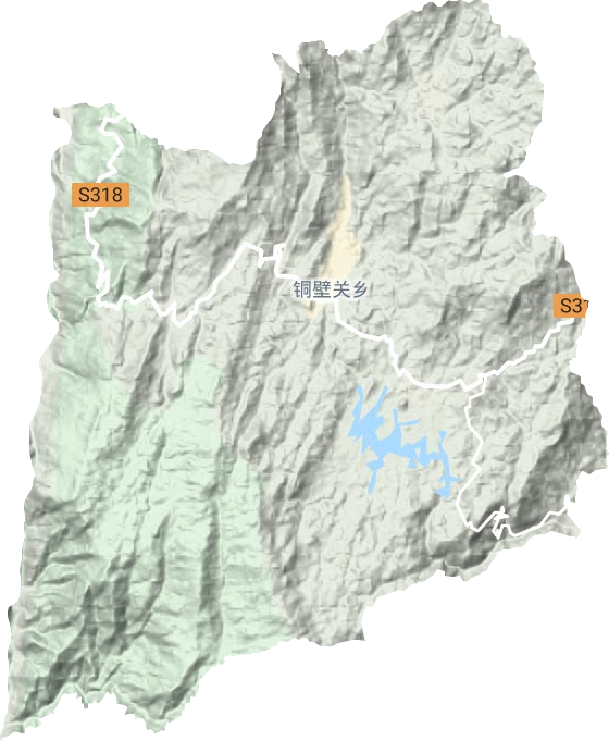 铜壁关乡地形地图
