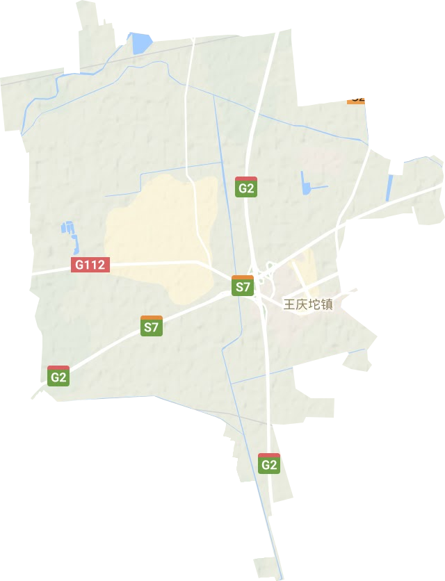 王庆坨镇地形地图