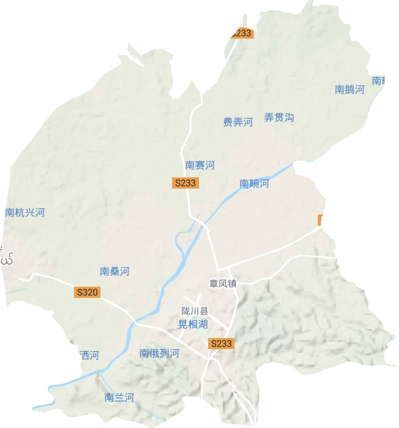 章凤镇地形地图