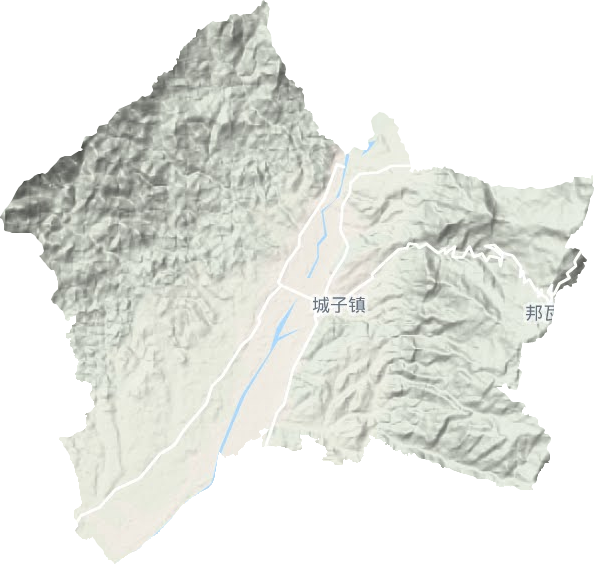 城子镇地形地图