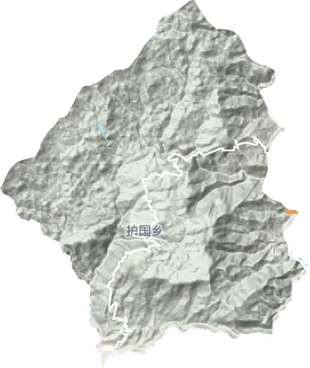 护国乡地形地图