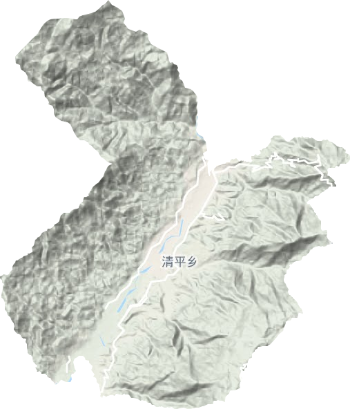 清平乡地形地图