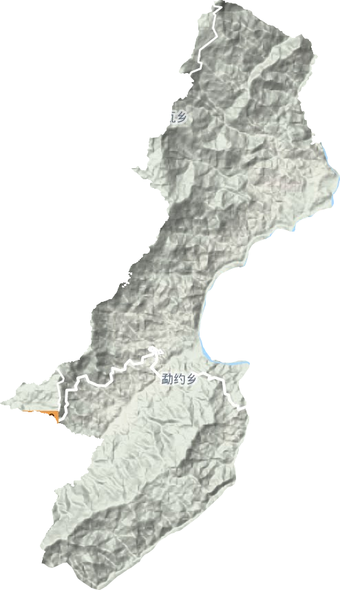 勐约乡地形地图