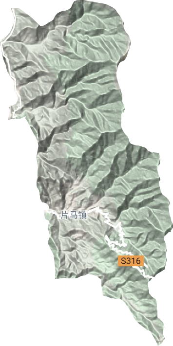 片马镇地形地图