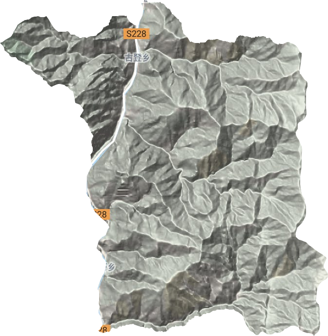 古登乡地形地图