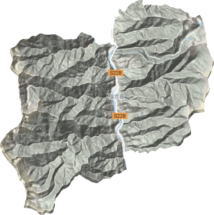 上帕镇地形地图