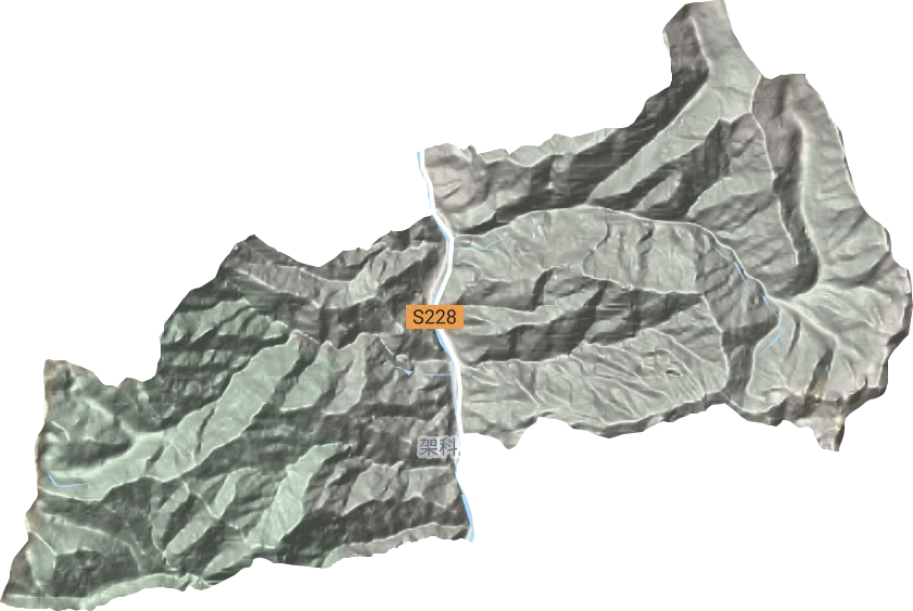 架科底乡地形地图