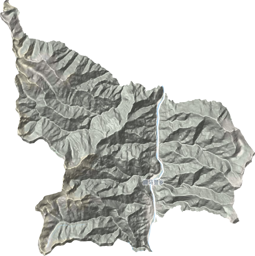 鹿马登乡地形地图