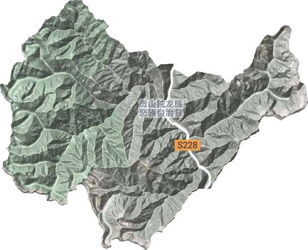 茨开镇地形地图