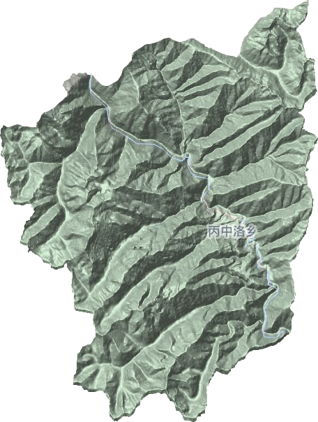 丙中洛镇地形地图
