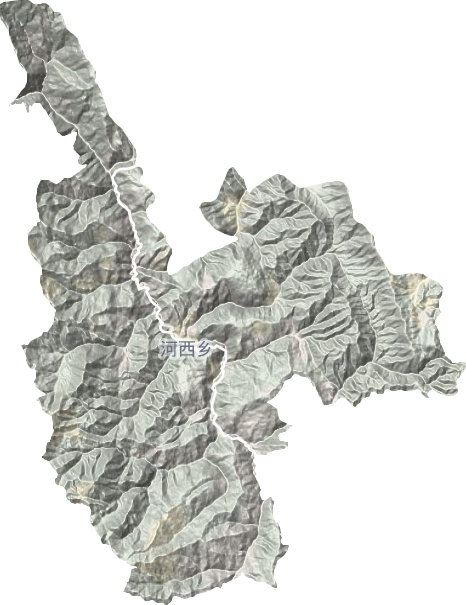 河西乡地形地图