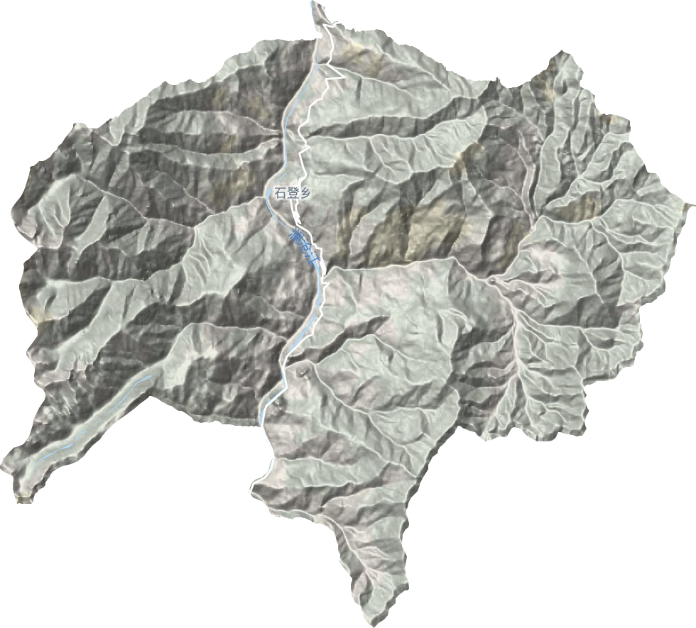 石登乡地形地图