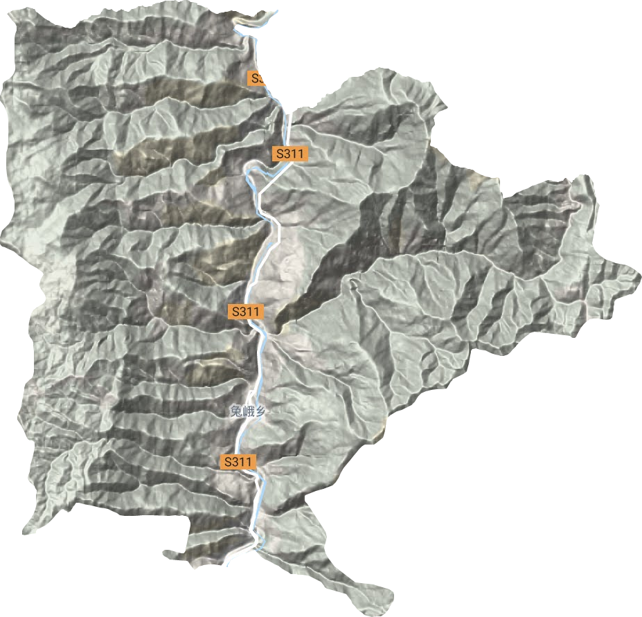 兔峨乡地形地图