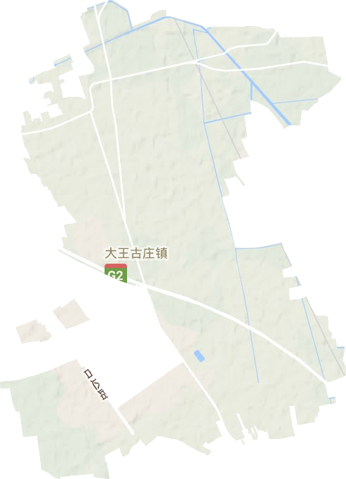 大王古庄镇地形地图