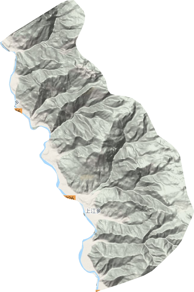 上江乡地形地图