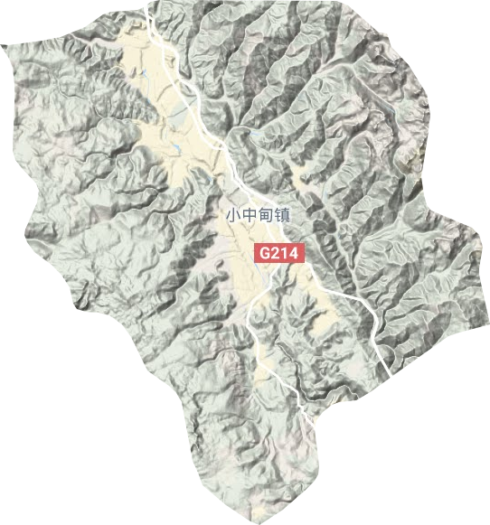 小中甸镇地形地图