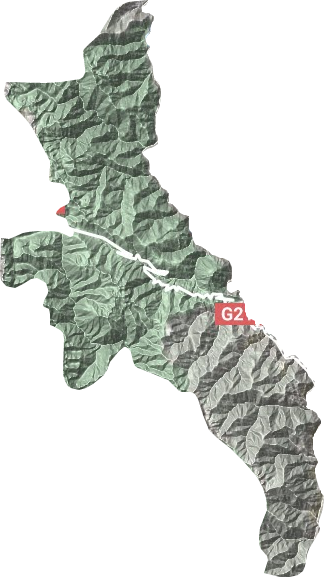 奔子栏镇地形地图