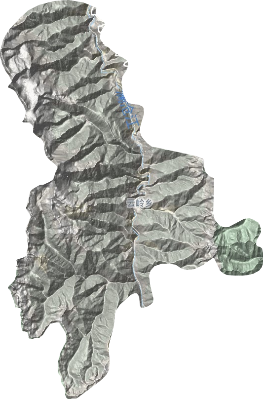 云岭乡地形地图