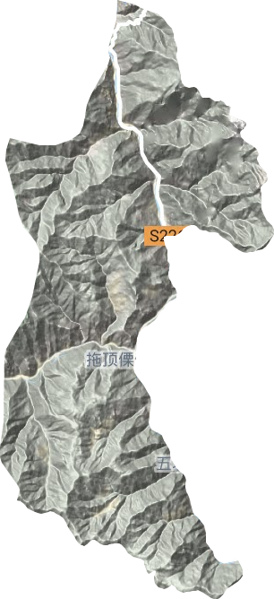 拖顶傈僳族乡地形地图